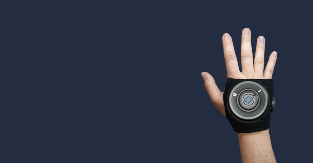 Steadi Two Glove emphasizing the detailed design for reducing hand tremors.